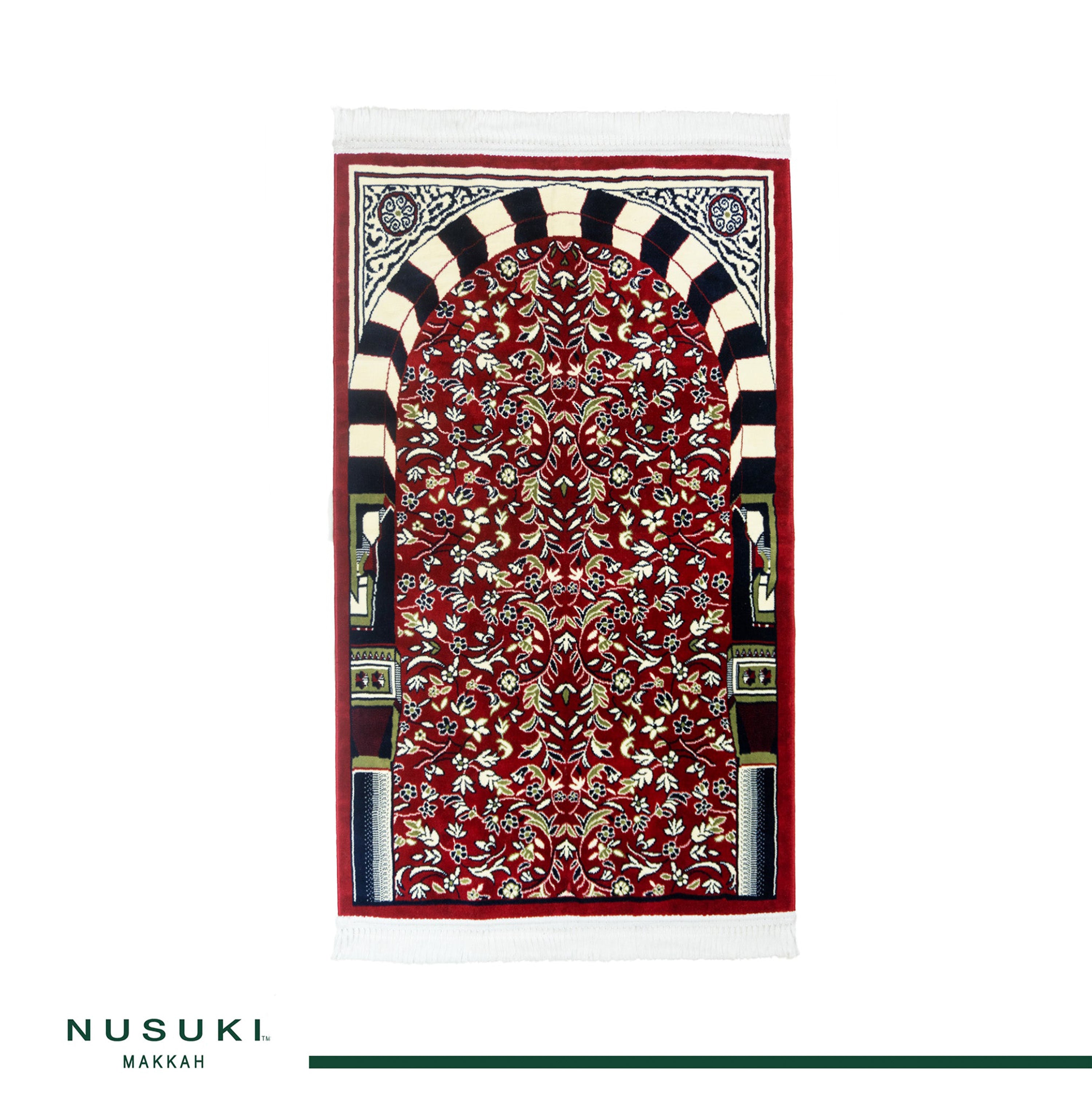 Red Almunawara Rawda Soft Padded Prayer Rug, Cotton Bottom Layer Janamaz, Masjid an Nabawi Soft Prayer factory Rug, Rawdah Sajdah Musalla