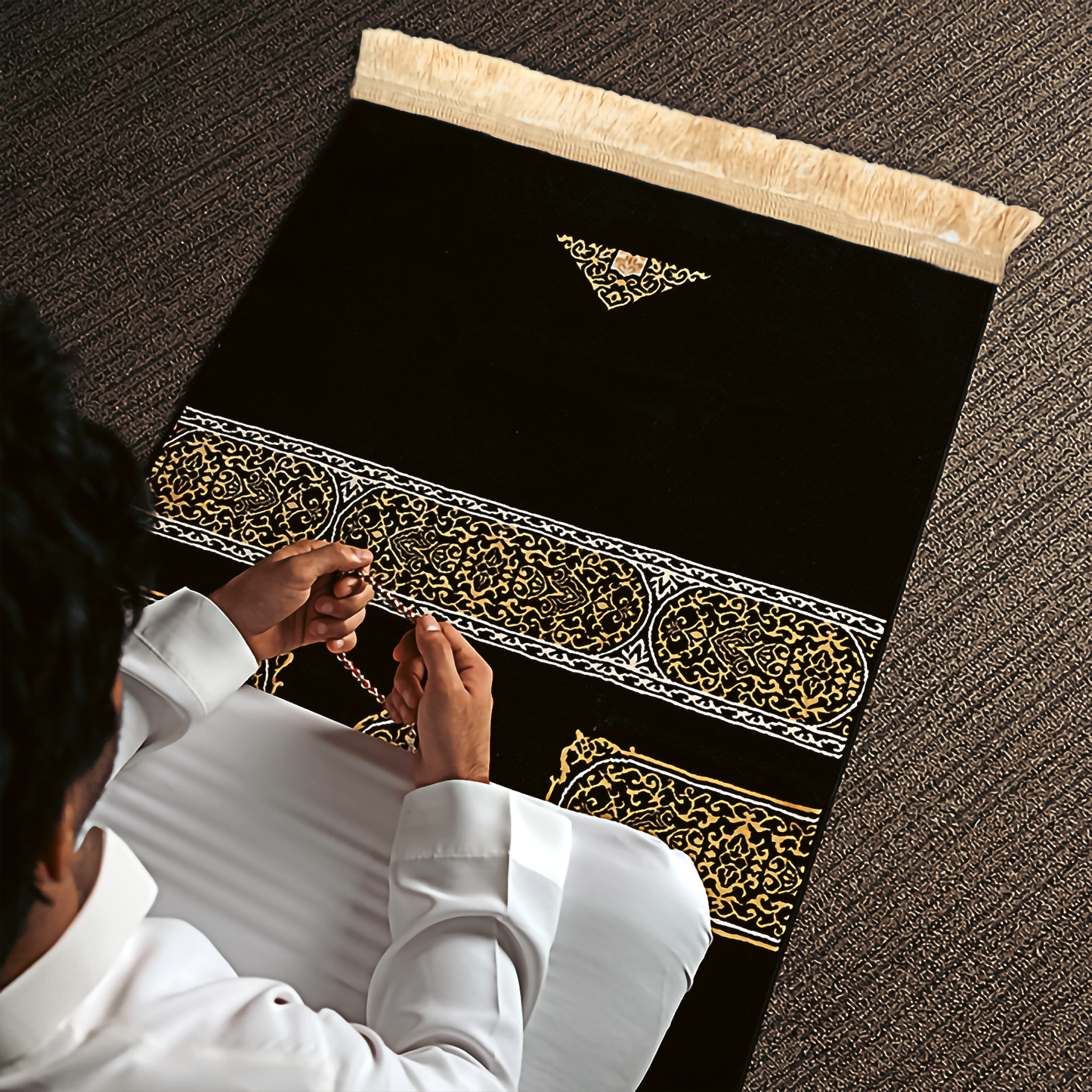 AL Kabah Prayer Mat with HandBag