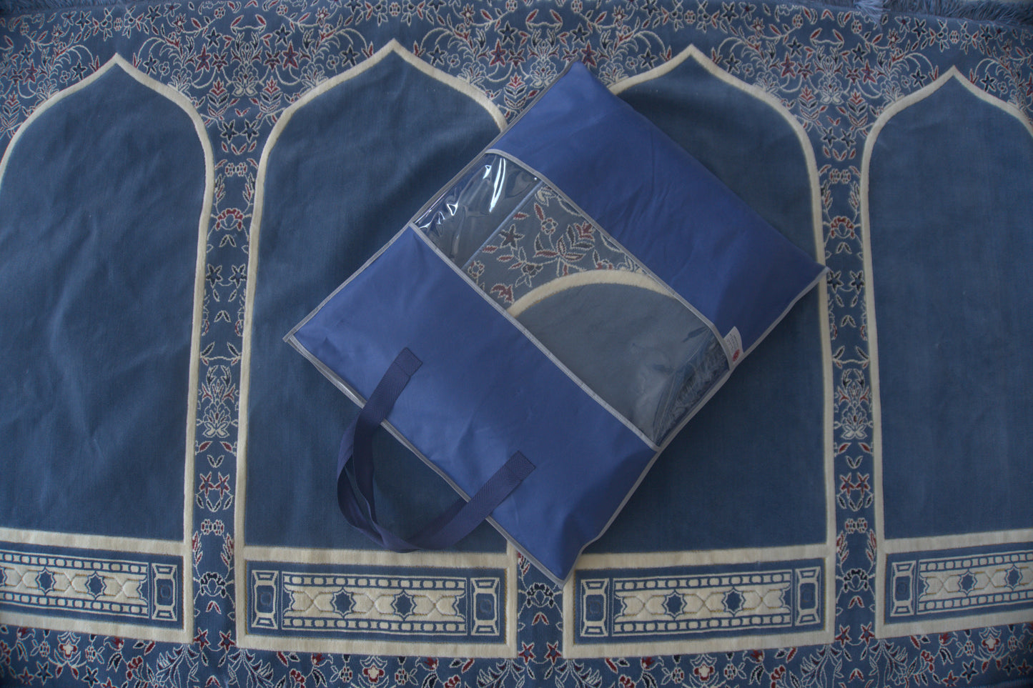 Portable Al Rawdha Musalla Mat Blue